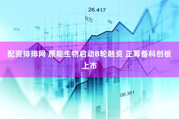 配资排排网 原能生物启动B轮融资 正筹备科创板上市